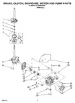 Diagram for 04 - Brake, Clutch, Gearcase, Motor And Pump Parts