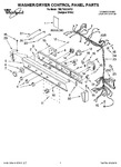 Diagram for 01 - Washer/dryer Control Panel Parts