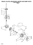 Diagram for 04 - Brake, Clutch, Gearcase, Motor And Pump Parts