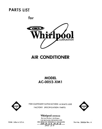 Diagram for AC0052XM1