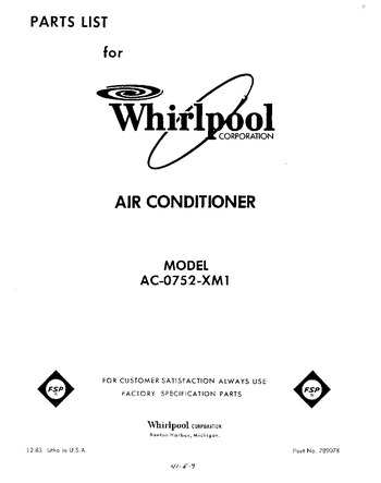 Diagram for AC0752XM1