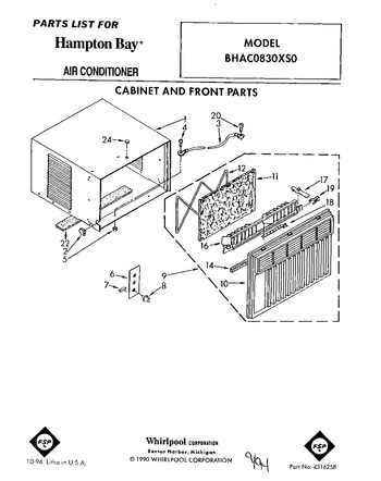 Diagram for BHAC0830XS0