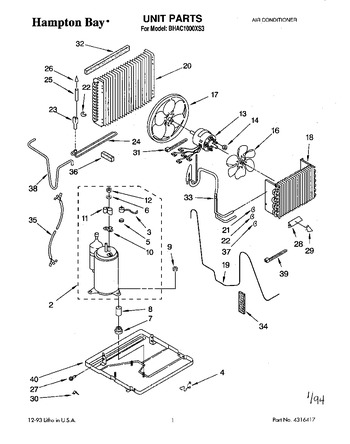 Diagram for BHAC1000XS3