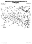 Diagram for 01 - Washer/dryer Control Panel Parts