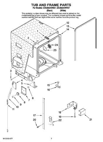 Diagram for CDU650AWW37