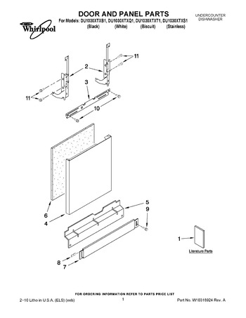 Diagram for DU1030XTXQ1