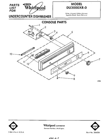 Diagram for DU3000XR0