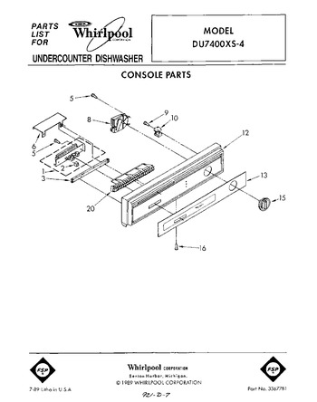 Diagram for DU7400XS4