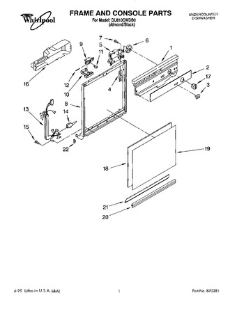 Diagram for DU810CWDB0