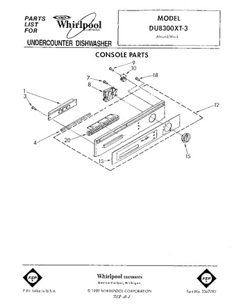 Diagram for DU8300XT3