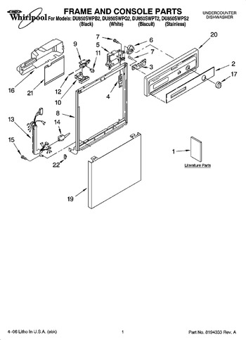 Diagram for DU850SWPT2