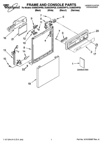 Diagram for DU895SWPB0