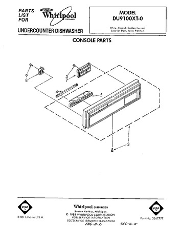 Diagram for DU9100XT0