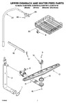 Diagram for 05 - Upper Dishrack And Water Feed Parts