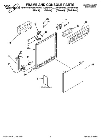 Diagram for DU945PWPQ0