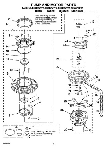 Diagram for DU945PWPQ0