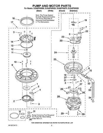 Diagram for DU945PWWQ0