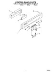 Diagram for 02 - Control Panel Parts