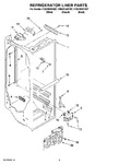 Diagram for 02 - Refrigerator Liner Parts