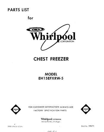 Diagram for EH15EFXRW5