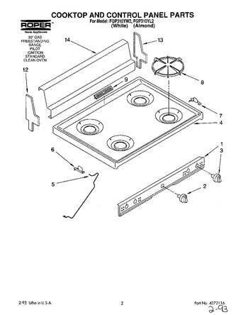 Diagram for FGP310YW2