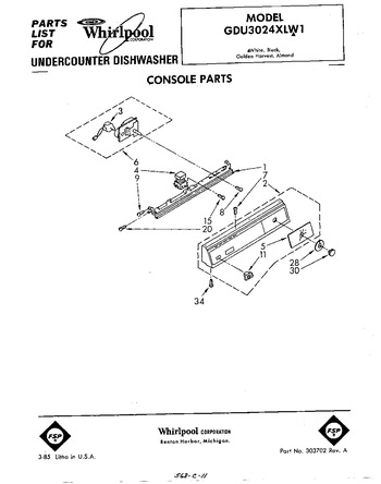 Diagram for GDU3024XLW1