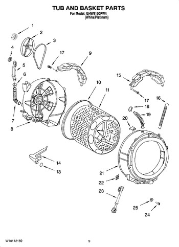 Diagram for GHW9150PW4