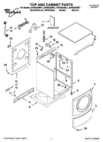 Diagram for GHW9250ML1