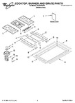 Diagram for 01 - Cooktop, Burner And Grate Parts