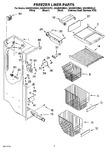 Diagram for 04 - Freezer Liner Parts