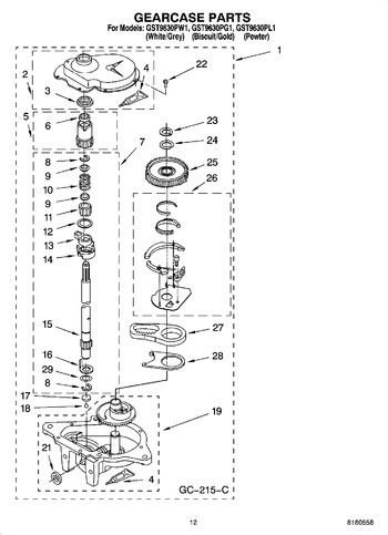 Diagram for GST9630PW1