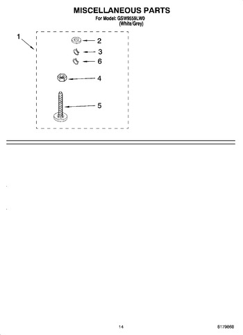 Diagram for GSW9559LW0