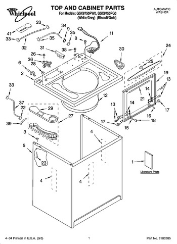 Diagram for GSX9750PG0