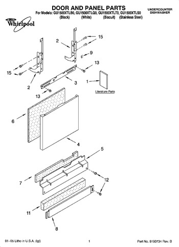 Diagram for GU1500XTLT0