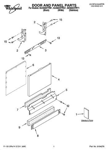 Diagram for GU3600XTRQ1