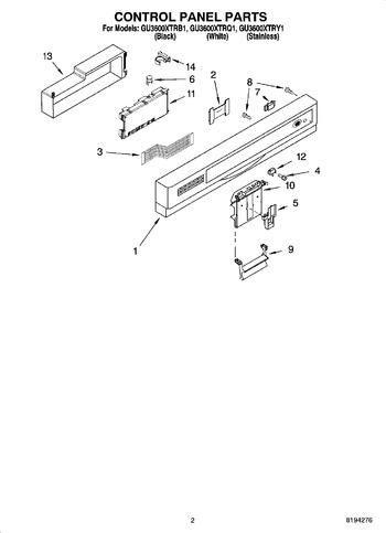 Diagram for GU3600XTRQ1