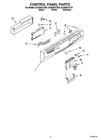 Diagram for GU3600XTSY0