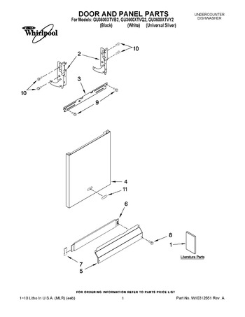 Diagram for GU3600XTVY2