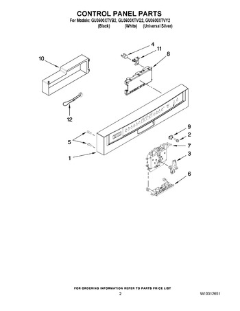 Diagram for GU3600XTVY2