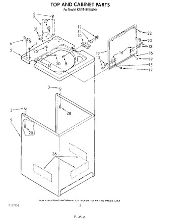 Diagram for KAWE460WAL0