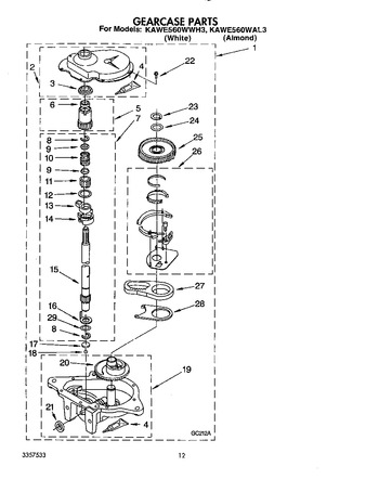 Diagram for KAWE560WWH3