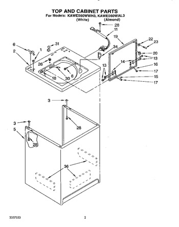 Diagram for KAWE560WWH3