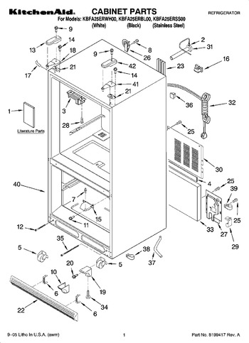 Diagram for KBFA25ERWH00