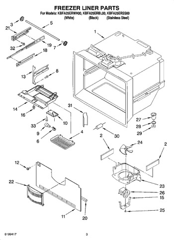 Diagram for KBFA25ERWH00