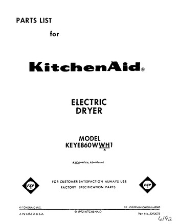 Diagram for KEYE860WWH1