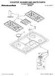 Diagram for 01 - Cooktop, Burner And Grate Parts