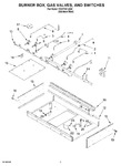 Diagram for 02 - Burner Box, Gas Valves, And Switches