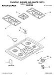 Diagram for 01 - Cooktop, Burner And Grate Parts