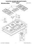 Diagram for 01 - Cooktop, Burner And Grate Parts