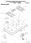 Diagram for 01 - Cooktop, Burner And Grate Parts